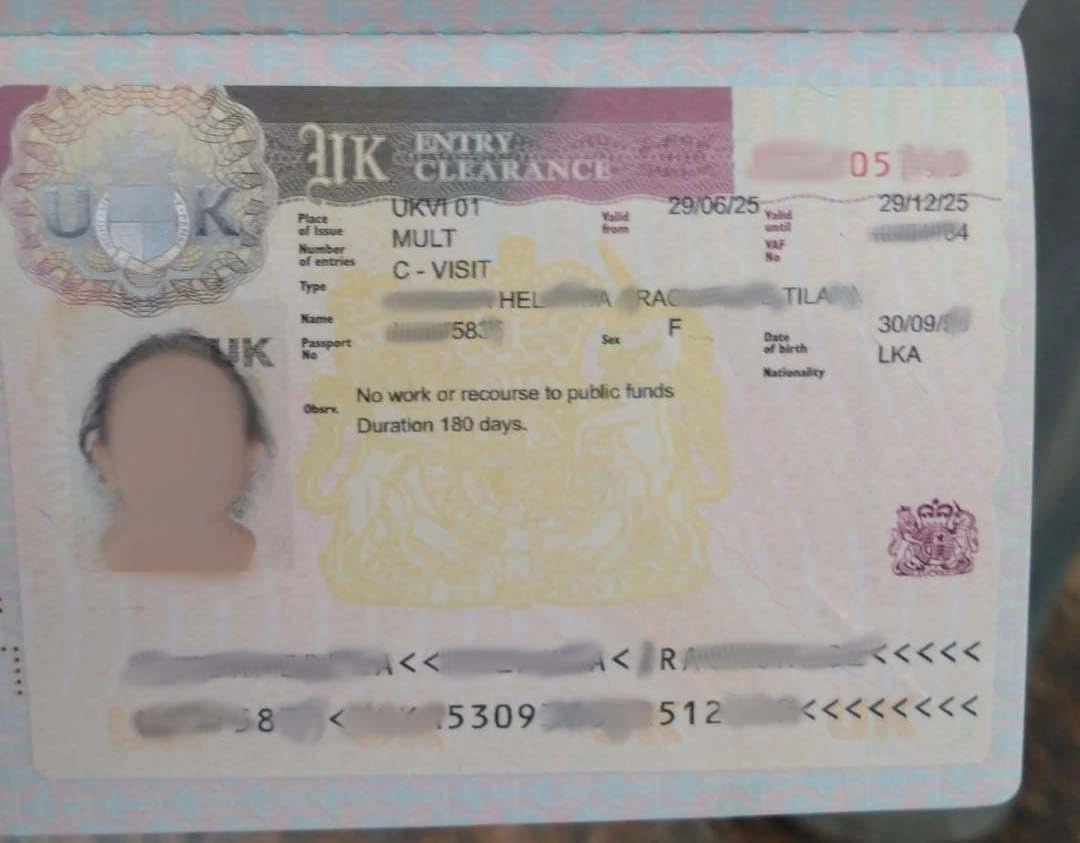 Approved visitor visitor visa clearance proof 11